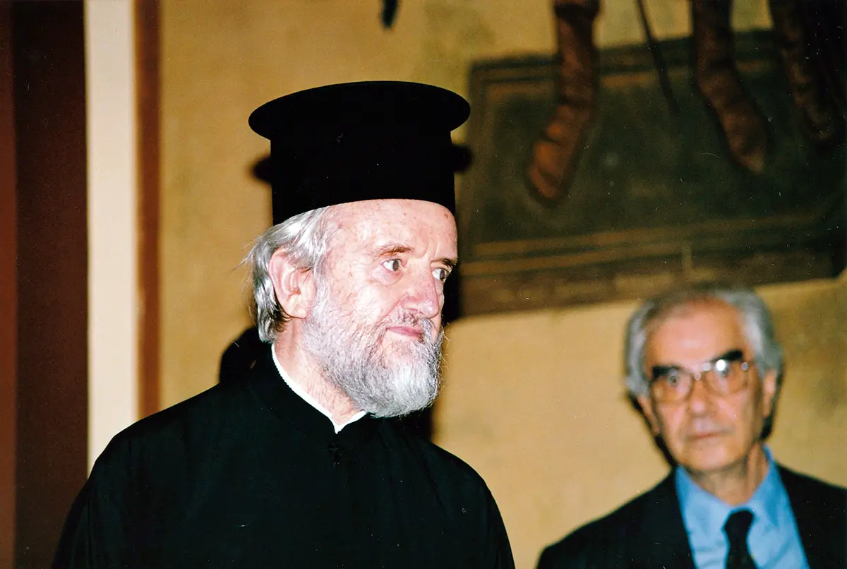 John Zizioulas and Christos Yannaras, Thessaloniki, 1993